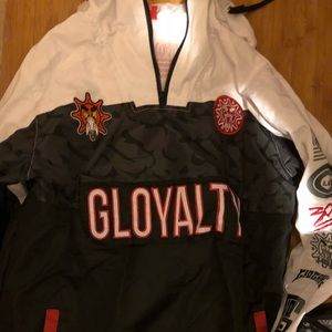 gloyalty pullover jacket orange